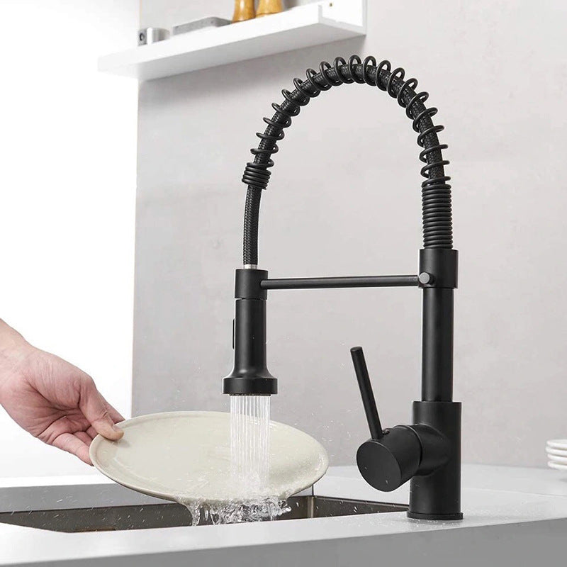 Modern Farmhouse Spring Spout Water Filler One Handle High Arch Kitchen Standard Faucet Clearhalo 'Home Improvement' 'home_improvement' 'home_improvement_kitchen_faucets' 'Kitchen Faucets' 'Kitchen Remodel & Kitchen Fixtures' 'Kitchen Sinks & Faucet Components' 'kitchen_faucets' 6365672