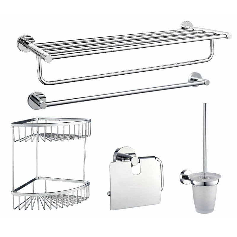 All Copper Bathroom Accessory as Individual or as a Set Modern Bathroom Hardware Set 5-Piece Set(Double Deck Shelves) Clearhalo 'Bathroom Hardware Sets' 'Bathroom Hardware' 'Bathroom Remodel & Bathroom Fixtures' 'bathroom_hardware_sets' 'Home Improvement' 'home_improvement' 'home_improvement_bathroom_hardware_sets' 6394188