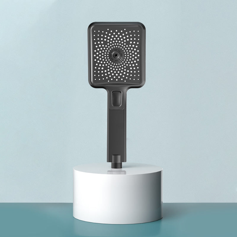 Contemporary Shower Head Color Block Square and Round Handheld Shower Head Square Black Gray Clearhalo 'Bathroom Remodel & Bathroom Fixtures' 'Home Improvement' 'home_improvement' 'home_improvement_shower_heads' 'Shower Heads' 'shower_heads' 'Showers & Bathtubs Plumbing' 'Showers & Bathtubs' 6417513