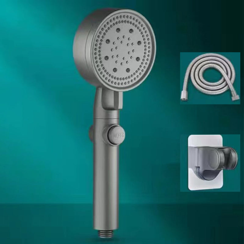 Plastic Bathroom Shower Head Wall-mounted Shower Head with Adjustable Spray Pattern Grey Shower Heads & Hose & Wall pedestal Clearhalo 'Bathroom Remodel & Bathroom Fixtures' 'Home Improvement' 'home_improvement' 'home_improvement_shower_heads' 'Shower Heads' 'shower_heads' 'Showers & Bathtubs Plumbing' 'Showers & Bathtubs' 6439134