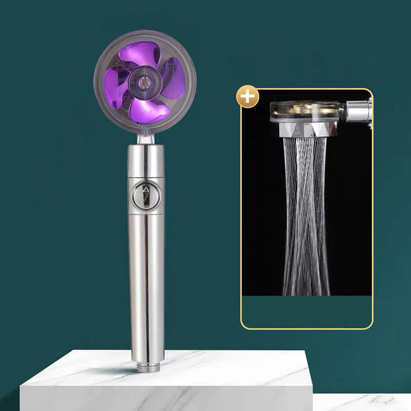 Adjustable Shower Head Modern Round Shower Combo with Single Setting Purple Voltage Regulation Clearhalo 'Bathroom Remodel & Bathroom Fixtures' 'Home Improvement' 'home_improvement' 'home_improvement_shower_heads' 'Shower Heads' 'shower_heads' 'Showers & Bathtubs Plumbing' 'Showers & Bathtubs' 6468078