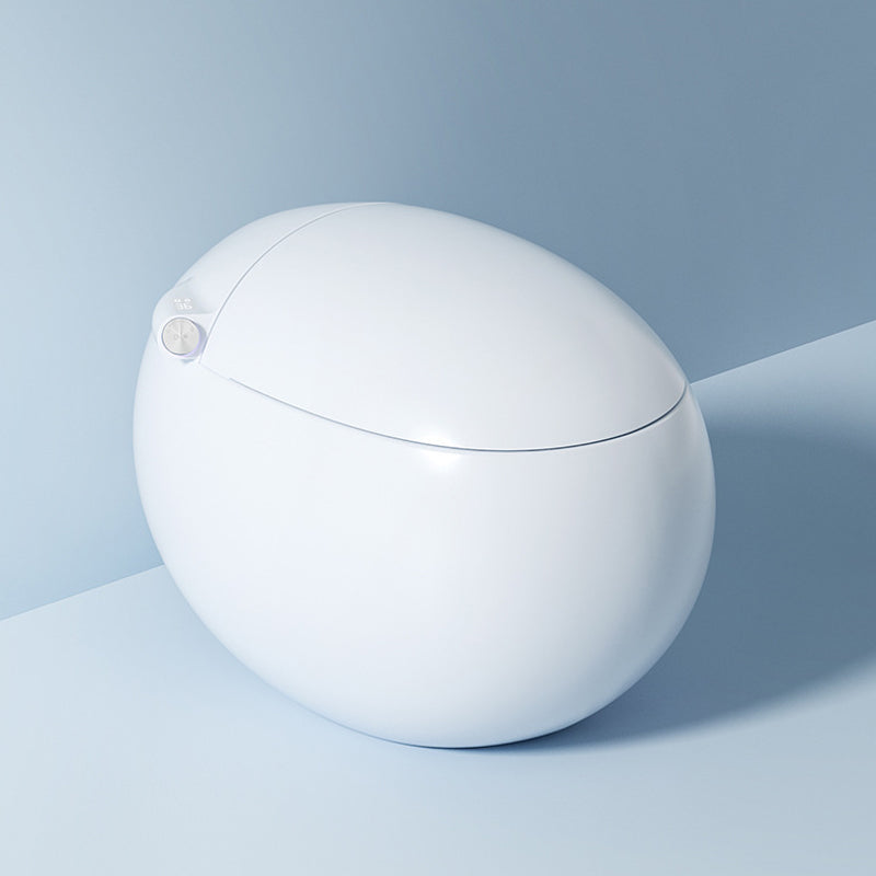 Modern Cotton White Floor Mounted Urine Toilet Siphon Jet Toilet Bowl with Toilet Seat 12" Auto Flip Clearhalo 'Bathroom Remodel & Bathroom Fixtures' 'Home Improvement' 'home_improvement' 'home_improvement_toilets' 'Toilets & Bidets' 'Toilets' 6483220