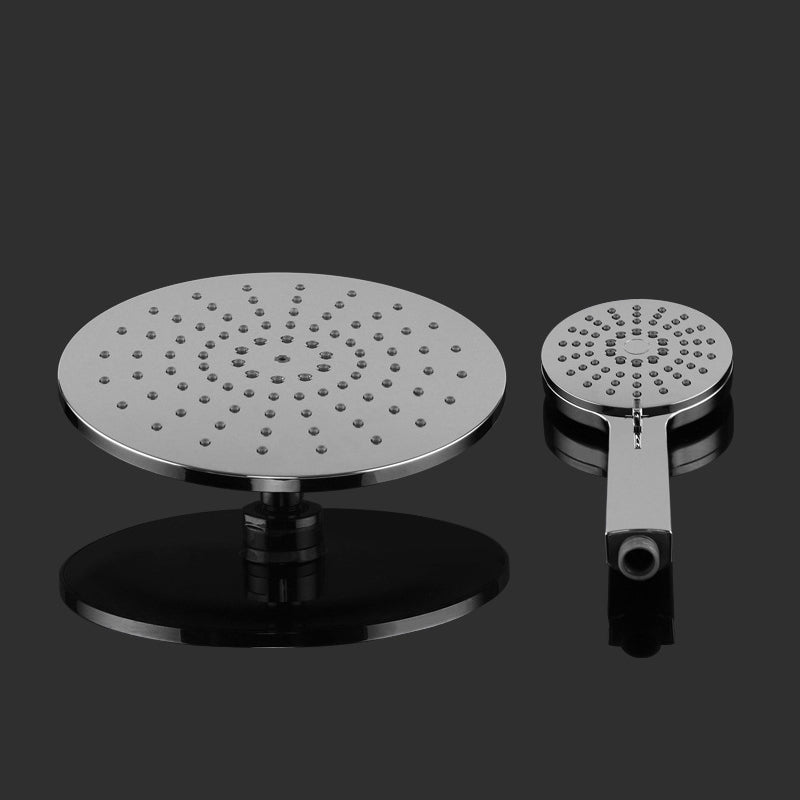 Ceiling and Wall Mounted Shower Head Combo Round Chrome Spray Head Top Spray & Shower Clearhalo 'Bathroom Remodel & Bathroom Fixtures' 'Home Improvement' 'home_improvement' 'home_improvement_shower_heads' 'Shower Heads' 'shower_heads' 'Showers & Bathtubs Plumbing' 'Showers & Bathtubs' 6511818