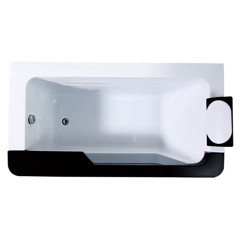 Modern Acrylic Bathtub White Rectangle Back to Wall with Drain Bath Tub and Massage Device 68"L x 36"W x 27"H Tub Only Tub Clearhalo 'Bathroom Remodel & Bathroom Fixtures' 'Bathtubs' 'Home Improvement' 'home_improvement' 'home_improvement_bathtubs' 'Showers & Bathtubs' 6542100