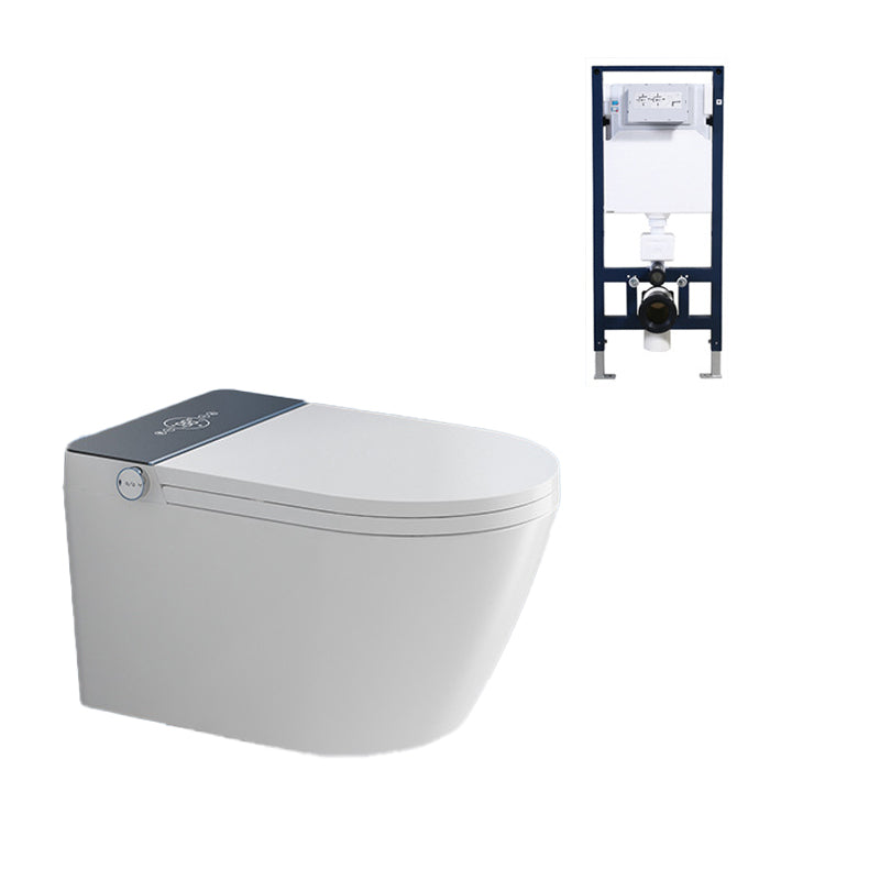 Wall Mount All-In-One Toilet Bowl Contemporary Flush Toilet for Washroom Black Toilet with High Tanker Clearhalo 'Bathroom Remodel & Bathroom Fixtures' 'Home Improvement' 'home_improvement' 'home_improvement_toilets' 'Toilets & Bidets' 'Toilets' 6542447