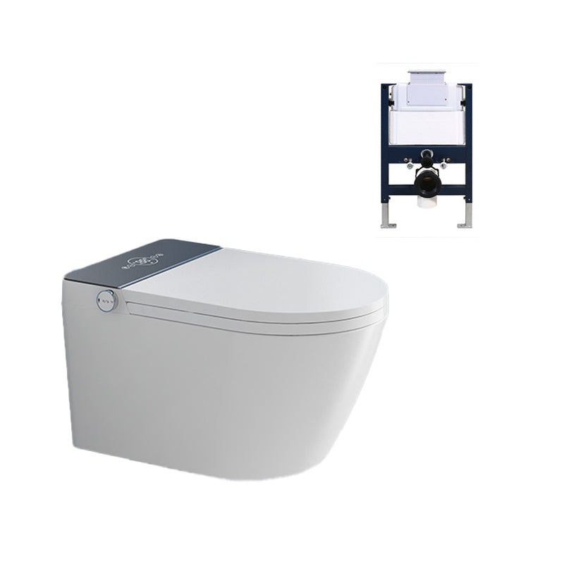 Wall Mount All-In-One Toilet Bowl Contemporary Flush Toilet for Washroom Black Toilet with Low Tanker Clearhalo 'Bathroom Remodel & Bathroom Fixtures' 'Home Improvement' 'home_improvement' 'home_improvement_toilets' 'Toilets & Bidets' 'Toilets' 6542454