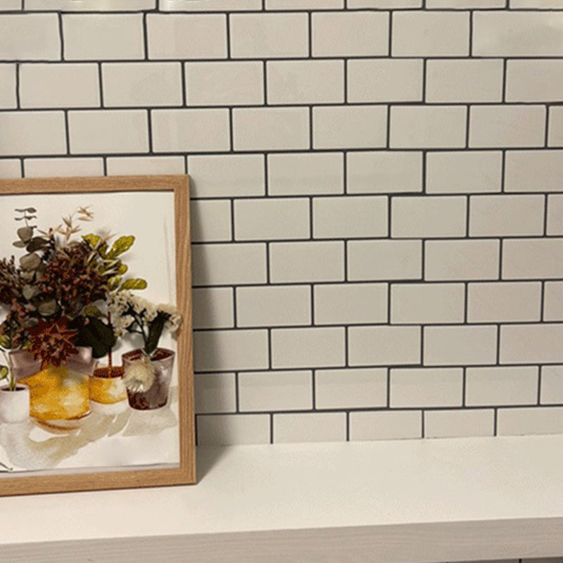 Modern Peel and Stick Wall Tile PVC Peel and Stick Backs Plash Tile White 10-Piece Set Clearhalo 'Flooring 'Home Improvement' 'home_improvement' 'home_improvement_peel_stick_blacksplash' 'Peel & Stick Backsplash Tile' 'peel_stick_blacksplash' 'Walls & Ceilings' Walls and Ceiling' 6558598