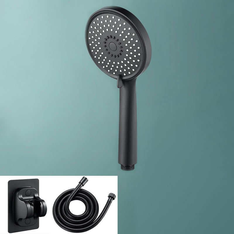 Bathroom Shower Head 3-Jet Massage Wall Mounted Round Shower Head Black Shower Heads & Hose & Wall pedestal Clearhalo 'Bathroom Remodel & Bathroom Fixtures' 'Home Improvement' 'home_improvement' 'home_improvement_shower_heads' 'Shower Heads' 'shower_heads' 'Showers & Bathtubs Plumbing' 'Showers & Bathtubs' 6559469
