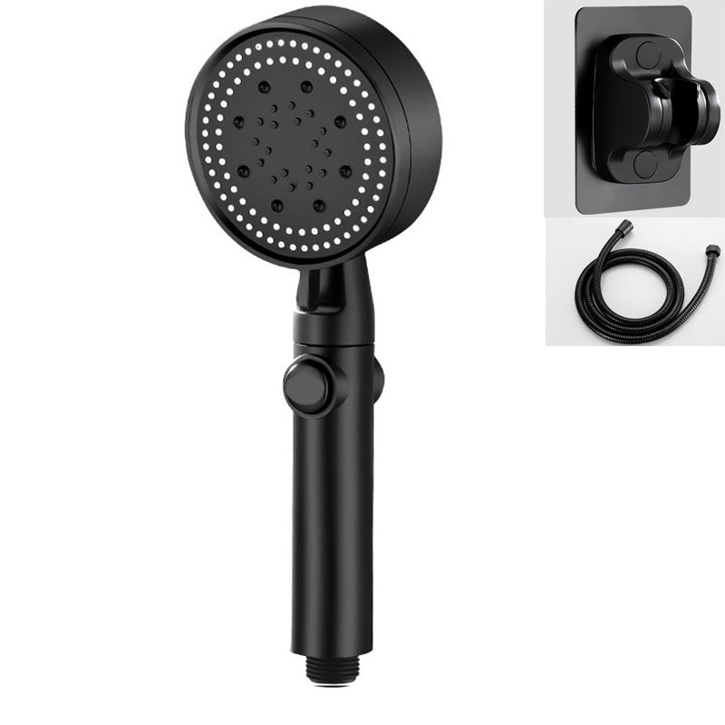 Plastic Bathroom Shower Head Adjustable Spray Pattern Shower Head Black Shower Heads & Hose & Wall pedestal Clearhalo 'Bathroom Remodel & Bathroom Fixtures' 'Home Improvement' 'home_improvement' 'home_improvement_shower_heads' 'Shower Heads' 'shower_heads' 'Showers & Bathtubs Plumbing' 'Showers & Bathtubs' 6595874