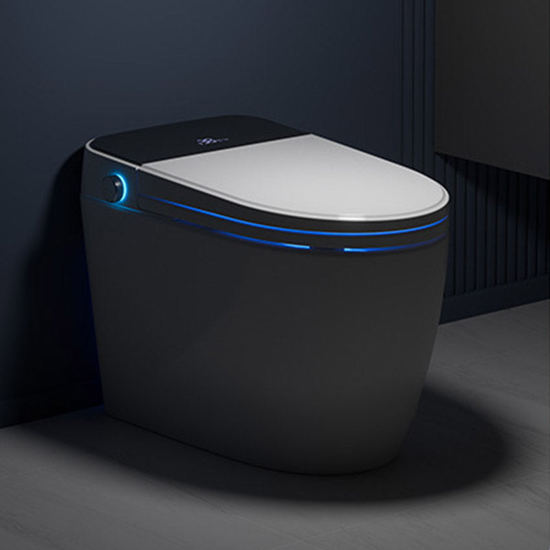 Floor Mounted Toilet One-Piece Toilet Siphon Jet Porcelain Toilet Bowl Automatic Flap + Voice + Splash Proof Clearhalo 'Bathroom Remodel & Bathroom Fixtures' 'Home Improvement' 'home_improvement' 'home_improvement_toilets' 'Toilets & Bidets' 'Toilets' 6611304