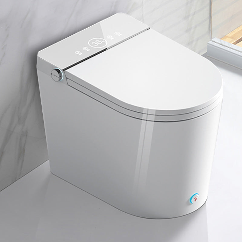 Contemporary Electronic Elongated Toilet Floor Standing Bidet White Clearhalo 'Bathroom Remodel & Bathroom Fixtures' 'Bidets' 'Home Improvement' 'home_improvement' 'home_improvement_bidets' 'Toilets & Bidets' 6624419