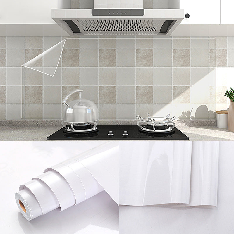 Single Tile Wallpaper Contemporary Kitchen Peel and Stick Backsplash Clear Clearhalo 'Flooring 'Home Improvement' 'home_improvement' 'home_improvement_peel_stick_blacksplash' 'Peel & Stick Backsplash Tile' 'peel_stick_blacksplash' 'Walls & Ceilings' Walls and Ceiling' 6627899