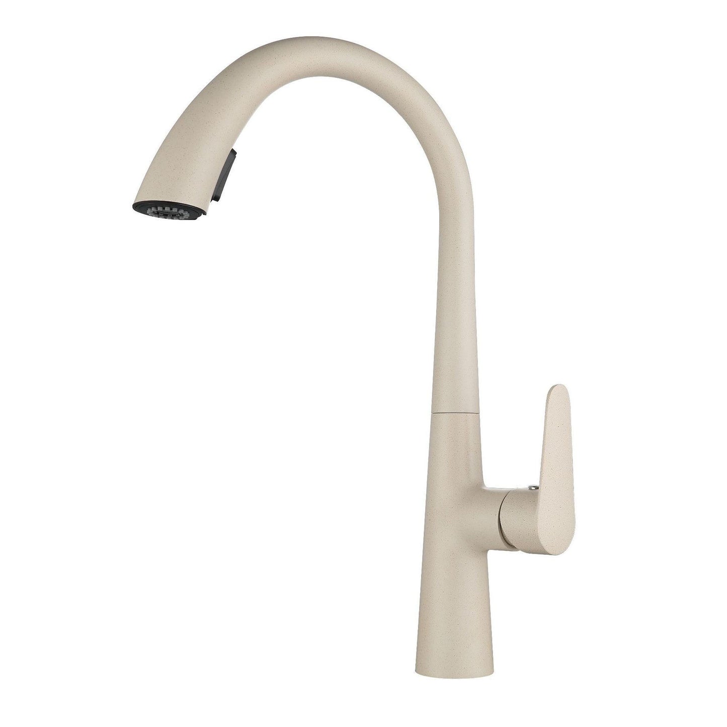 Contemporary Faucet Stainless Steel Single Handle High Arc Faucet for Kitchen Beige Clearhalo 'Home Improvement' 'home_improvement' 'home_improvement_kitchen_faucets' 'Kitchen Faucets' 'Kitchen Remodel & Kitchen Fixtures' 'Kitchen Sinks & Faucet Components' 'kitchen_faucets' 6667253