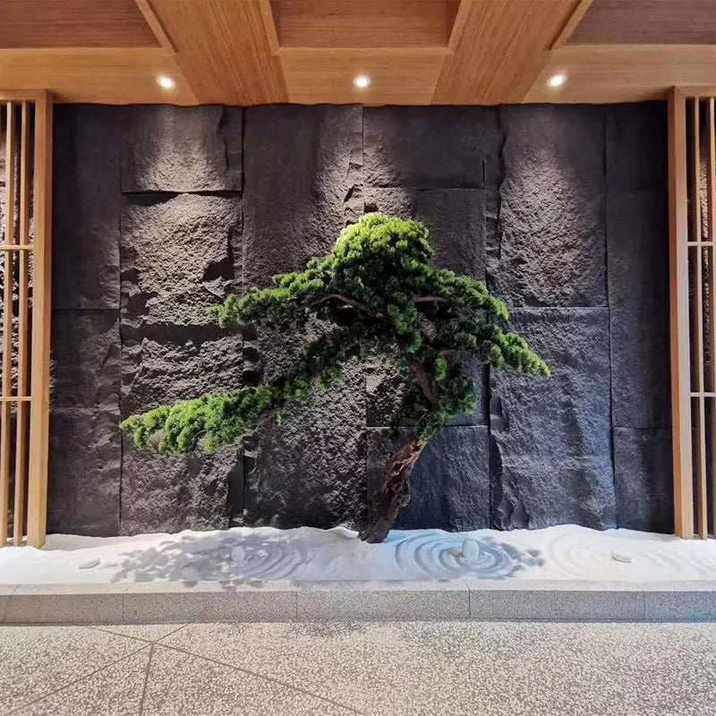 Textured Stacked Stone Singular Tile Mixed Material Wall Tile 9 Pieces Clearhalo 'Floor Tiles & Wall Tiles' 'floor_tiles_wall_tiles' 'Flooring 'Home Improvement' 'home_improvement' 'home_improvement_floor_tiles_wall_tiles' Walls and Ceiling' 6694726