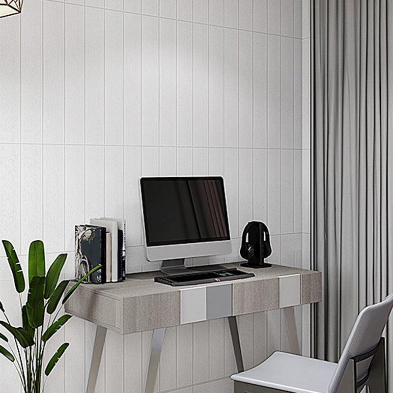 Waterproof Wall Paneling Peel and Stick Wood Effect Design Wall Paneling White Foam(Strong Glue) 10-Piece Set Clearhalo 'Flooring 'Home Improvement' 'home_improvement' 'home_improvement_wall_paneling' 'Wall Paneling' 'wall_paneling' 'Walls & Ceilings' Walls and Ceiling' 6715043