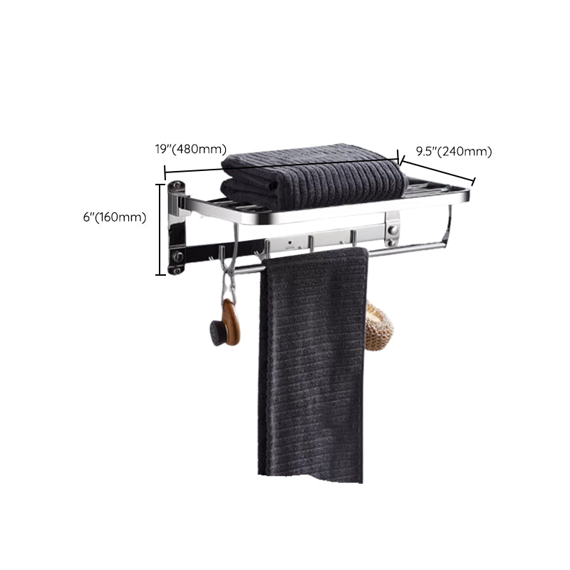 Modern Stainless Steel Bathroom Set Paper Holder Bath Shelf Bathroom Hardware - Clearhalo