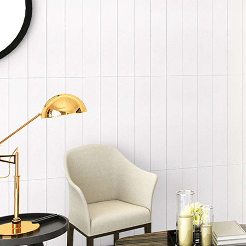 Modern Wall Paneling Peel and Stick Wood Effect Design Wall Paneling White 20-Piece Set Clearhalo 'Flooring 'Home Improvement' 'home_improvement' 'home_improvement_wall_paneling' 'Wall Paneling' 'wall_paneling' 'Walls & Ceilings' Walls and Ceiling' 6744222