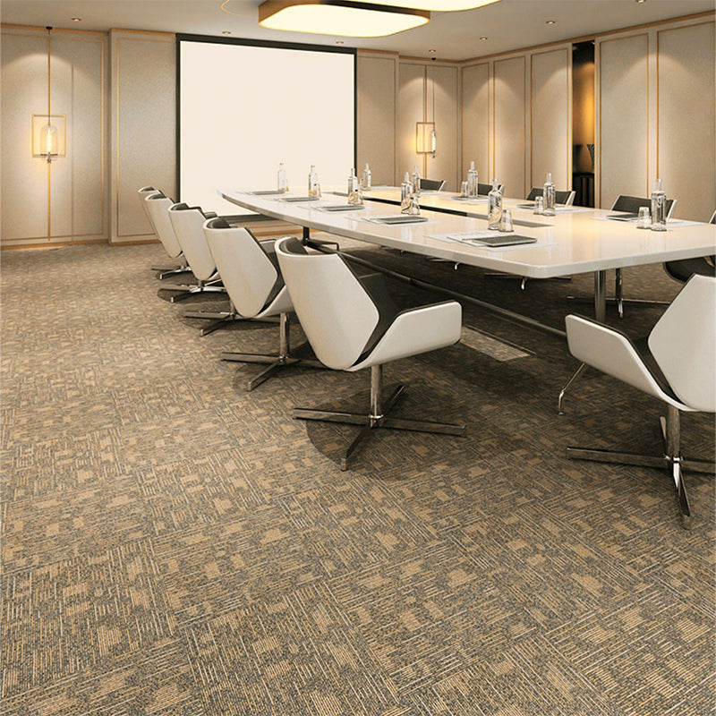 Carpet Tile Fade Resistant Non-Skid Striped Loose Lay Carpet Tile Living Room Coffee 9-Piece Set Clearhalo 'Carpet Tiles & Carpet Squares' 'carpet_tiles_carpet_squares' 'Flooring 'Home Improvement' 'home_improvement' 'home_improvement_carpet_tiles_carpet_squares' Walls and Ceiling' 6744464