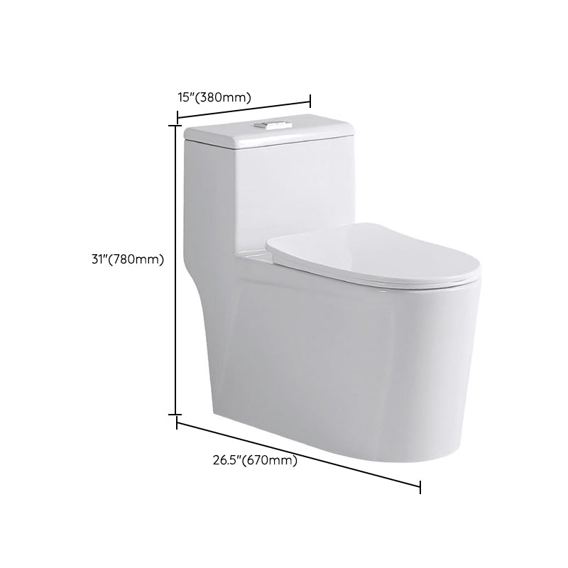 Contemporary 1-Piece Toilet Bowl Floor Mounted Urine Toilet for Bathroom Clearhalo 'Bathroom Remodel & Bathroom Fixtures' 'Home Improvement' 'home_improvement' 'home_improvement_toilets' 'Toilets & Bidets' 'Toilets' 6764855