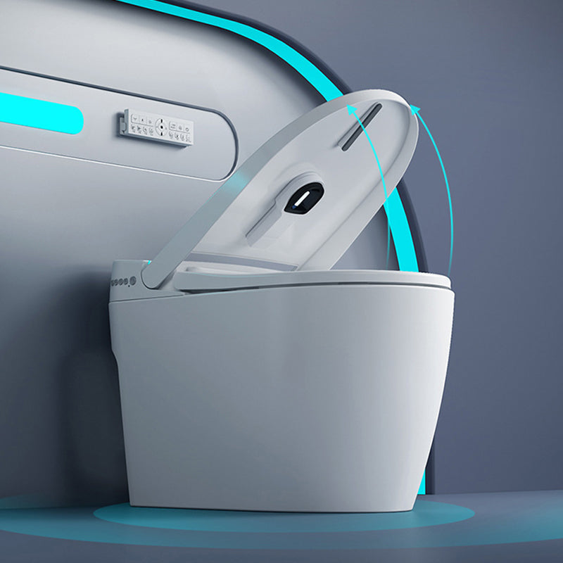 Modern Urine Toilet One-Piece Toilet Floor Mounted ABS Siphon Jet Toilet Automatic Lid( Top Configuration) Clearhalo 'Bathroom Remodel & Bathroom Fixtures' 'Home Improvement' 'home_improvement' 'home_improvement_toilets' 'Toilets & Bidets' 'Toilets' 6765000