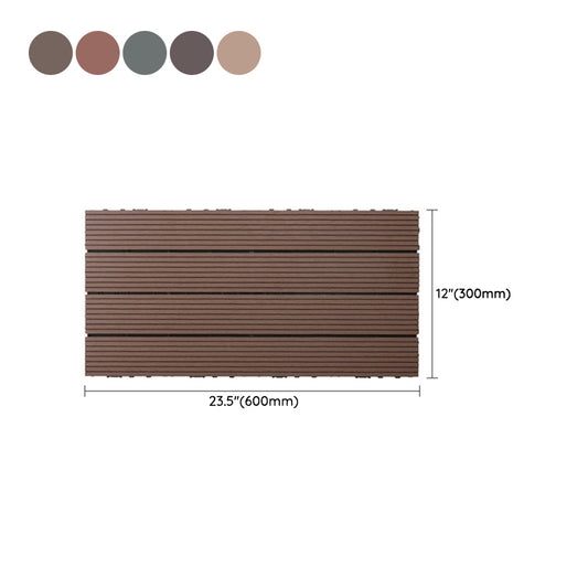Wire Brushed Wood Floor Tile Click Lock Engineered Wood for Patio Garden Clearhalo 'Flooring 'Hardwood Flooring' 'hardwood_flooring' 'Home Improvement' 'home_improvement' 'home_improvement_hardwood_flooring' Walls and Ceiling' 6785958