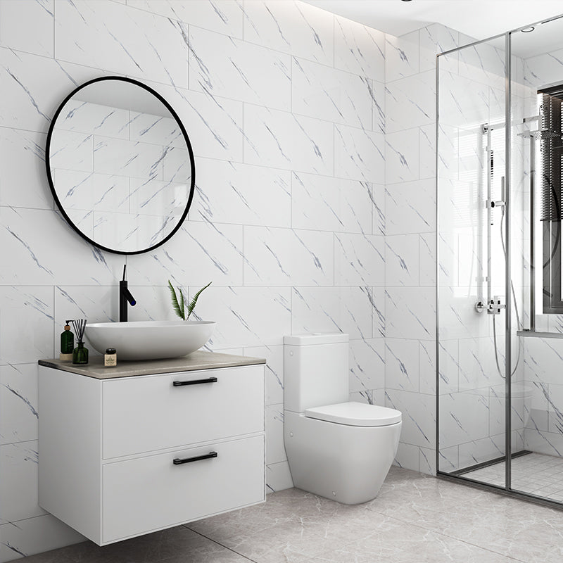 Modern Peel and Stick Backsplash Tile PVC Peel/Stick Backsplash Tile Gloss White 10-Piece Set Clearhalo 'Flooring 'Home Improvement' 'home_improvement' 'home_improvement_peel_stick_blacksplash' 'Peel & Stick Backsplash Tile' 'peel_stick_blacksplash' 'Walls & Ceilings' Walls and Ceiling' 6818068