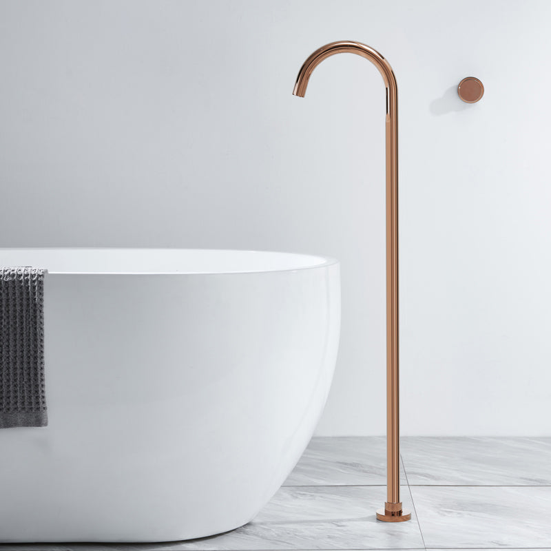 Floor Standing Faucet Industrial Style Handle Bathtub Faucet Gold Clearhalo 'Bathroom Remodel & Bathroom Fixtures' 'Bathtub Faucets' 'bathtub_faucets' 'Home Improvement' 'home_improvement' 'home_improvement_bathtub_faucets' 6835861