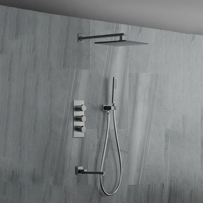 Modern Shower Set Brass Adjustable Shower Head Ceiling Mounted Shower Head Combo In-wall Top Spray 3 Clearhalo 'Bathroom Remodel & Bathroom Fixtures' 'Home Improvement' 'home_improvement' 'home_improvement_shower_faucets' 'Shower Faucets & Systems' 'shower_faucets' 'Showers & Bathtubs Plumbing' 'Showers & Bathtubs' 6841893