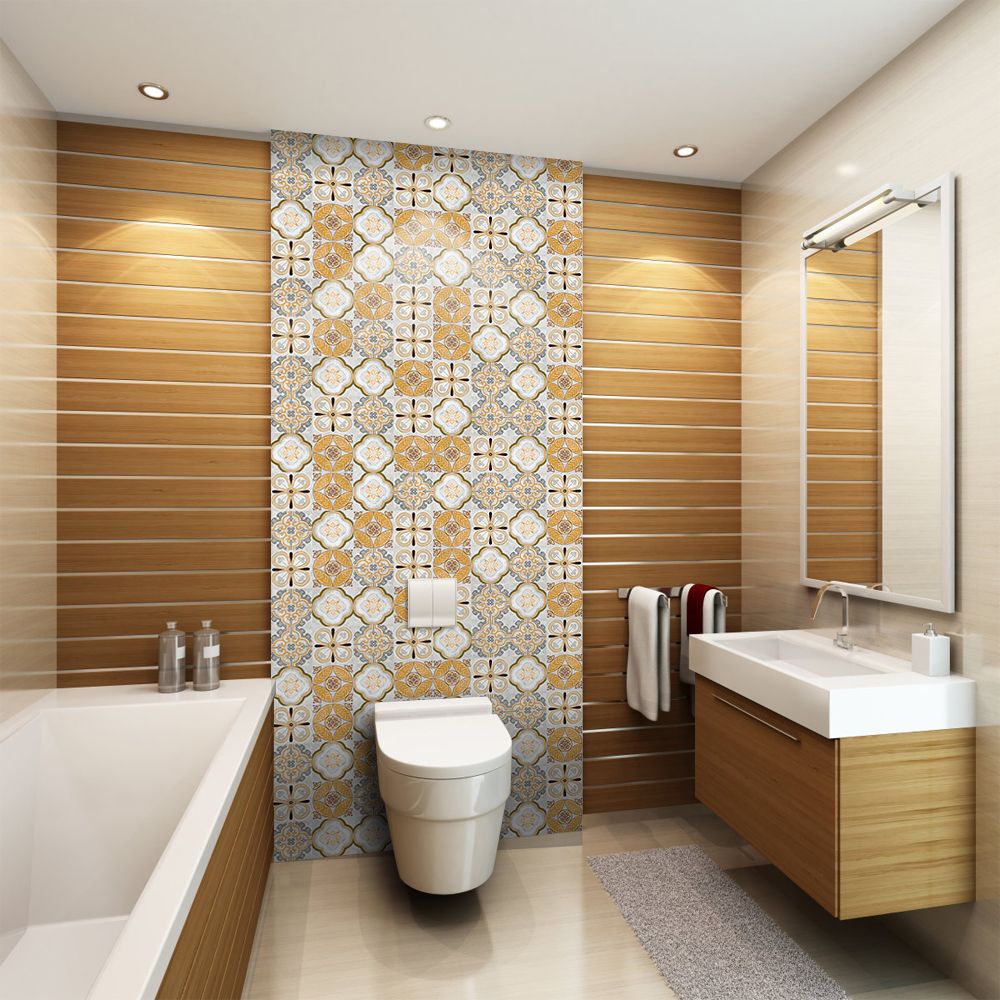 Mosaic Tile Wallpaper Contemporary Plastic Wallpaper with Square Shape Yellow 20-Piece Set Clearhalo 'Flooring 'Home Improvement' 'home_improvement' 'home_improvement_peel_stick_blacksplash' 'Peel & Stick Backsplash Tile' 'peel_stick_blacksplash' 'Walls & Ceilings' Walls and Ceiling' 6887892