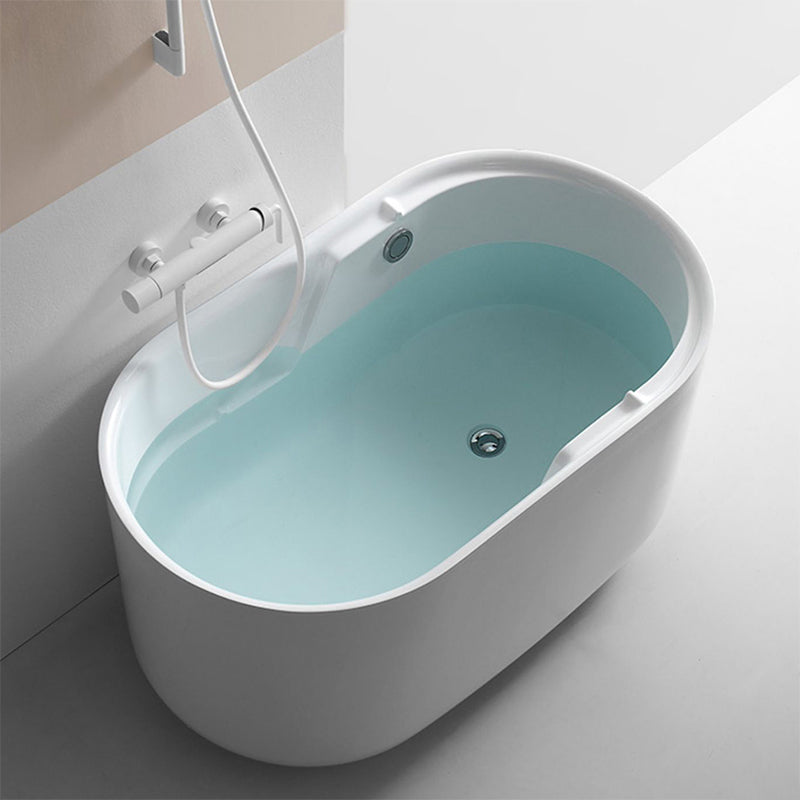 Modern Acrylic Bathtub Freestanding Soaking Tub , 27.56-inch Wide 47"L x 28"W x 23"H Overflow Hole Included Clearhalo 'Bathroom Remodel & Bathroom Fixtures' 'Bathtubs' 'Home Improvement' 'home_improvement' 'home_improvement_bathtubs' 'Showers & Bathtubs' 6889987