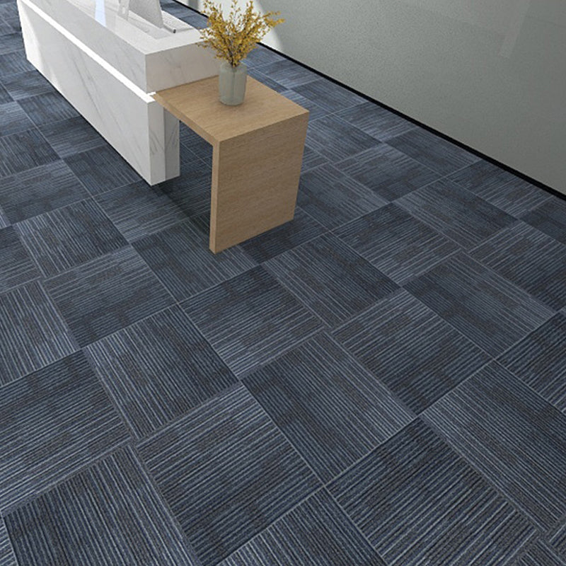 Carpet Tile Fade Resistant Non-Skid Solid Color Self-Stick Carpet Tiles Dining Room Blue Clearhalo 'Carpet Tiles & Carpet Squares' 'carpet_tiles_carpet_squares' 'Flooring 'Home Improvement' 'home_improvement' 'home_improvement_carpet_tiles_carpet_squares' Walls and Ceiling' 6916457