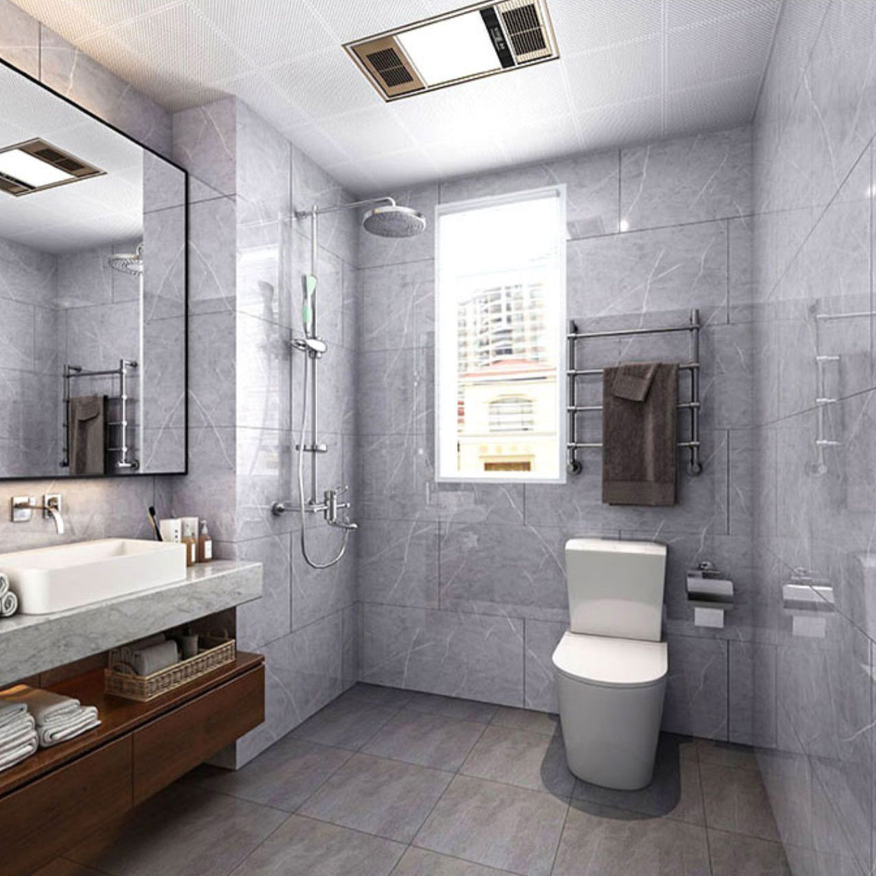 Single Tile Wallpaper Modern Style PVC Wallpaper with Rectangular Shape Grey 100-Piece Set Clearhalo 'Flooring 'Home Improvement' 'home_improvement' 'home_improvement_peel_stick_blacksplash' 'Peel & Stick Backsplash Tile' 'peel_stick_blacksplash' 'Walls & Ceilings' Walls and Ceiling' 6927699