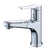 Circular Modern Basin Faucet Pull-Out Single Hole Vanity Sink Faucet Chrome Clearhalo 'Bathroom Remodel & Bathroom Fixtures' 'Bathroom Sink Faucets' 'Bathroom Sinks & Faucet Components' 'bathroom_sink_faucets' 'Home Improvement' 'home_improvement' 'home_improvement_bathroom_sink_faucets' 6942235