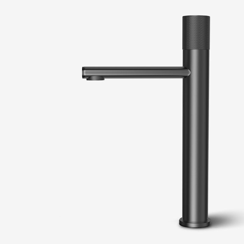 Modern Brass Bathroom Sink Faucet Circular Knob Handle Sink Faucet Gun Grey Tall Clearhalo 'Bathroom Remodel & Bathroom Fixtures' 'Bathroom Sink Faucets' 'Bathroom Sinks & Faucet Components' 'bathroom_sink_faucets' 'Home Improvement' 'home_improvement' 'home_improvement_bathroom_sink_faucets' 6977701