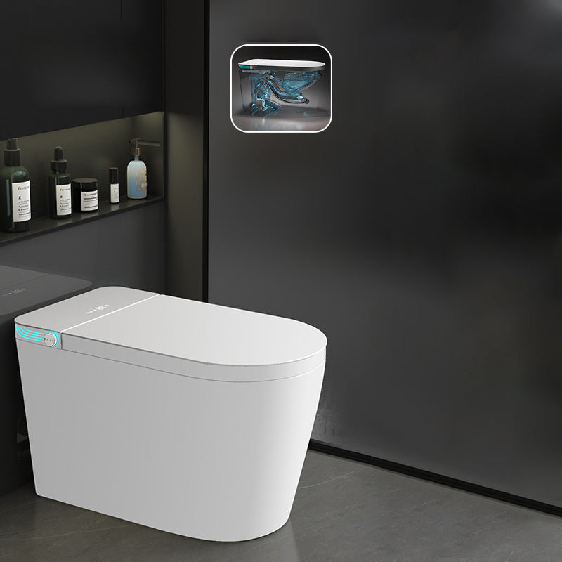 Dryer Elongated Floor Mount Bidet White Floor Standing Bidet with Heated Seat Manual Flip (Standard) No Clearhalo 'Bathroom Remodel & Bathroom Fixtures' 'Bidets' 'Home Improvement' 'home_improvement' 'home_improvement_bidets' 'Toilets & Bidets' 6996788