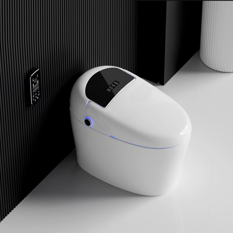 Modern Ceramic Flush Toilet White Urine Toilet with Heated Seat for Washroom Automatic Lid 16" Clearhalo 'Bathroom Remodel & Bathroom Fixtures' 'Home Improvement' 'home_improvement' 'home_improvement_toilets' 'Toilets & Bidets' 'Toilets' 7001917