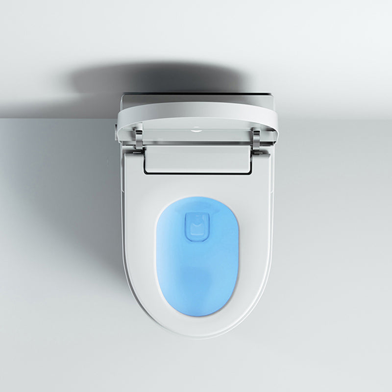 Contemporary White Flush Toilet Heated Seat Included Toilet Bowl for Washroom Automatic Lid & Splash Proof (Top Configuration ) 12" Clearhalo 'Bathroom Remodel & Bathroom Fixtures' 'Home Improvement' 'home_improvement' 'home_improvement_toilets' 'Toilets & Bidets' 'Toilets' 7002143