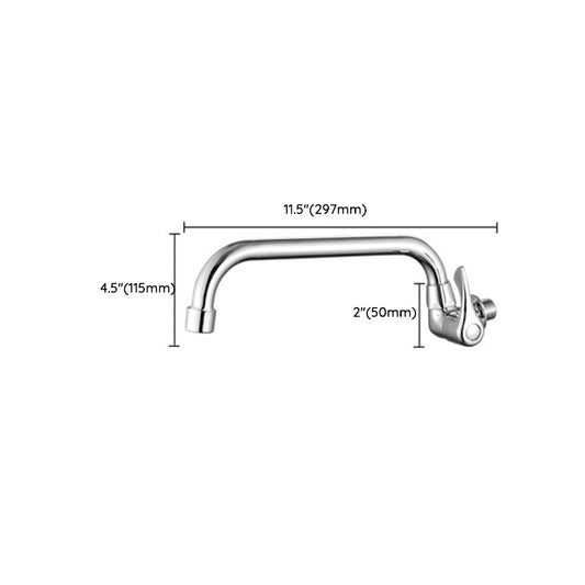 Contemporary Single Handle Kitchen Faucet Brass 1-Hold Bar Faucet Clearhalo 'Home Improvement' 'home_improvement' 'home_improvement_kitchen_faucets' 'Kitchen Faucets' 'Kitchen Remodel & Kitchen Fixtures' 'Kitchen Sinks & Faucet Components' 'kitchen_faucets' 7050779