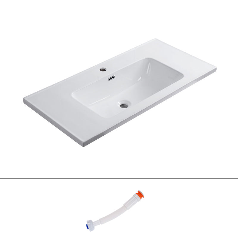 Modern Bathroom Sink Rectangular Trough Sink (Not Included Faucet) 40"L x 19"W x 7"H Clearhalo 'Bathroom Remodel & Bathroom Fixtures' 'Bathroom Sinks & Faucet Components' 'Bathroom Sinks' 'bathroom_sink' 'Home Improvement' 'home_improvement' 'home_improvement_bathroom_sink' 7063771