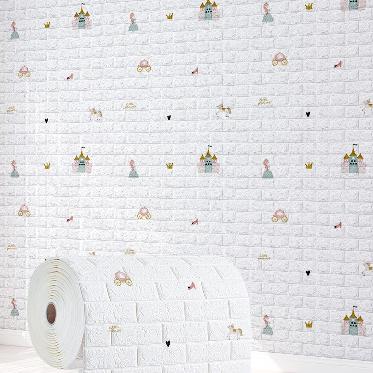 Industrial Wall Plank 3D Printing Bathroom Wall Panels in White Green White Clearhalo 'Flooring 'Home Improvement' 'home_improvement' 'home_improvement_wall_paneling' 'Wall Paneling' 'wall_paneling' 'Walls & Ceilings' Walls and Ceiling' 7080097