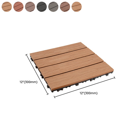 Composite Deck Plank Solid Color Interlocking Wood Flooring Tiles Clearhalo 'Home Improvement' 'home_improvement' 'home_improvement_outdoor_deck_tiles_planks' 'Outdoor Deck Tiles & Planks' 'Outdoor Flooring & Tile' 'Outdoor Remodel' 'outdoor_deck_tiles_planks' 7099448