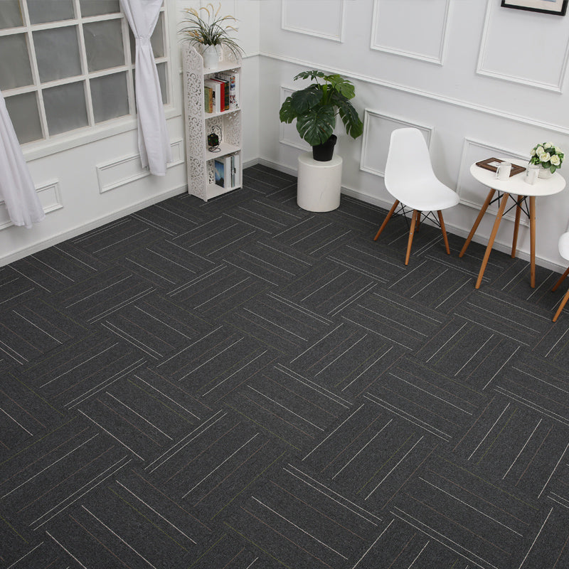 Modern Carpet Floor Tile Adhesive Tabs Level Loop Odor Resistant Carpet Tiles Clearhalo 'Carpet Tiles & Carpet Squares' 'carpet_tiles_carpet_squares' 'Flooring 'Home Improvement' 'home_improvement' 'home_improvement_carpet_tiles_carpet_squares' Walls and Ceiling' 7110524