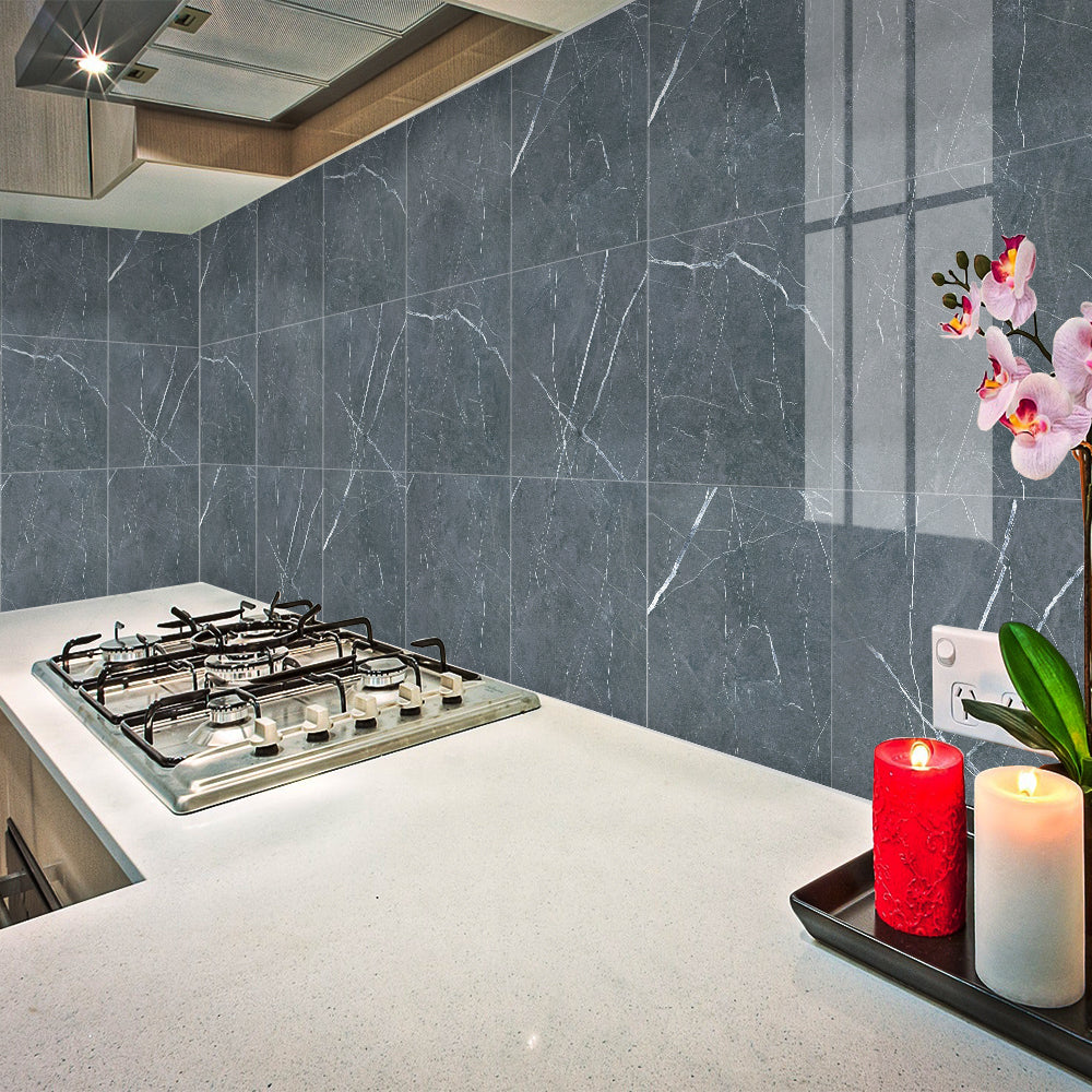 PVC Peel & Stick Field Tile Single Tile Waterproof Wallpaper with Square Shape Grey 40-Piece Set Frosted Clearhalo 'Flooring 'Home Improvement' 'home_improvement' 'home_improvement_peel_stick_blacksplash' 'Peel & Stick Backsplash Tile' 'peel_stick_blacksplash' 'Walls & Ceilings' Walls and Ceiling' 7127099