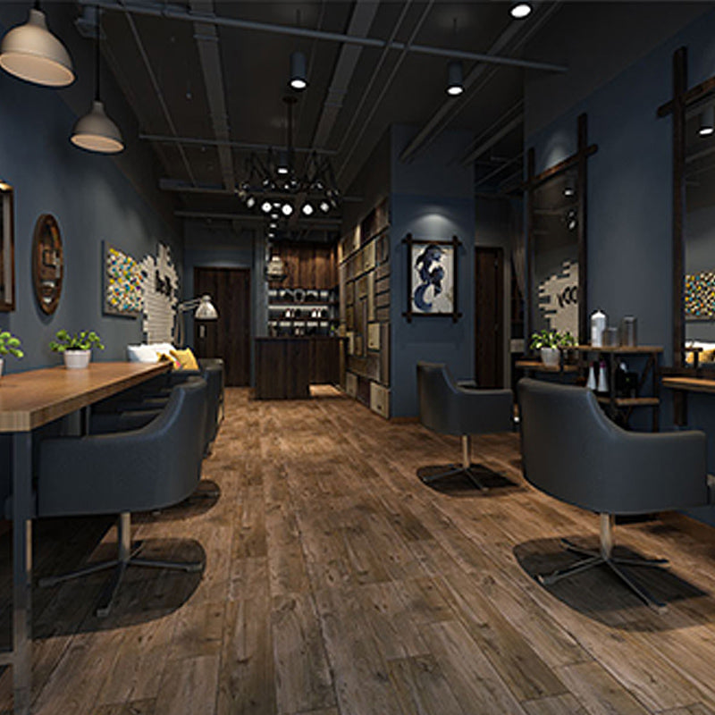 Modern Peel and Stick Tile Plastic Flexible Wood Look Scratch Resistant Vinyl Plank Black Walnut 100-Piece Set Clearhalo 'Flooring 'Home Improvement' 'home_improvement' 'home_improvement_vinyl_flooring' 'Vinyl Flooring' 'vinyl_flooring' Walls and Ceiling' 7127280