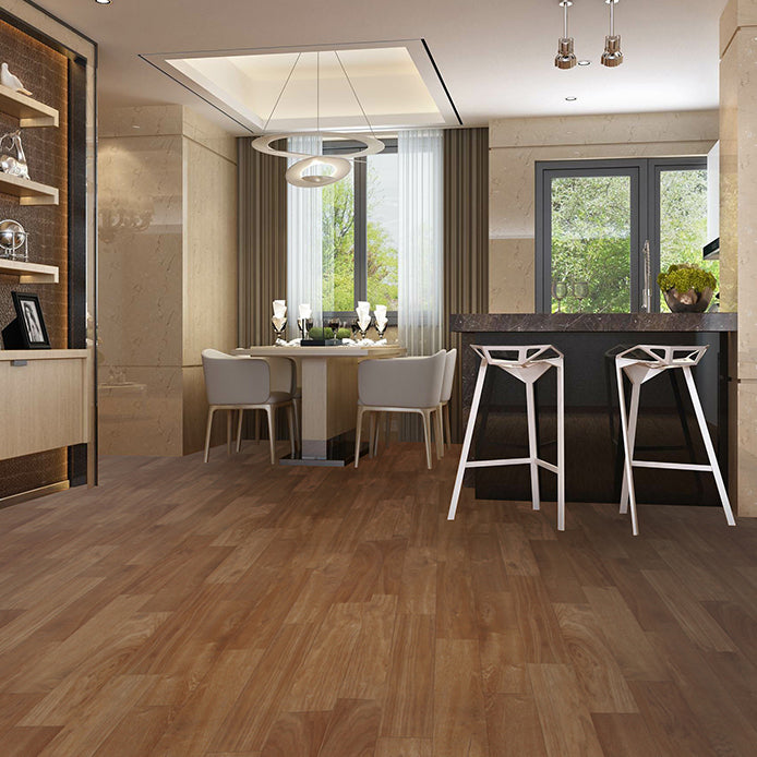 Vinyl Flooring Fire Resistant Waterproof Self-Stick Peel and Stick Walnut 0.04" Clearhalo 'Flooring 'Home Improvement' 'home_improvement' 'home_improvement_vinyl_flooring' 'Vinyl Flooring' 'vinyl_flooring' Walls and Ceiling' 7148843