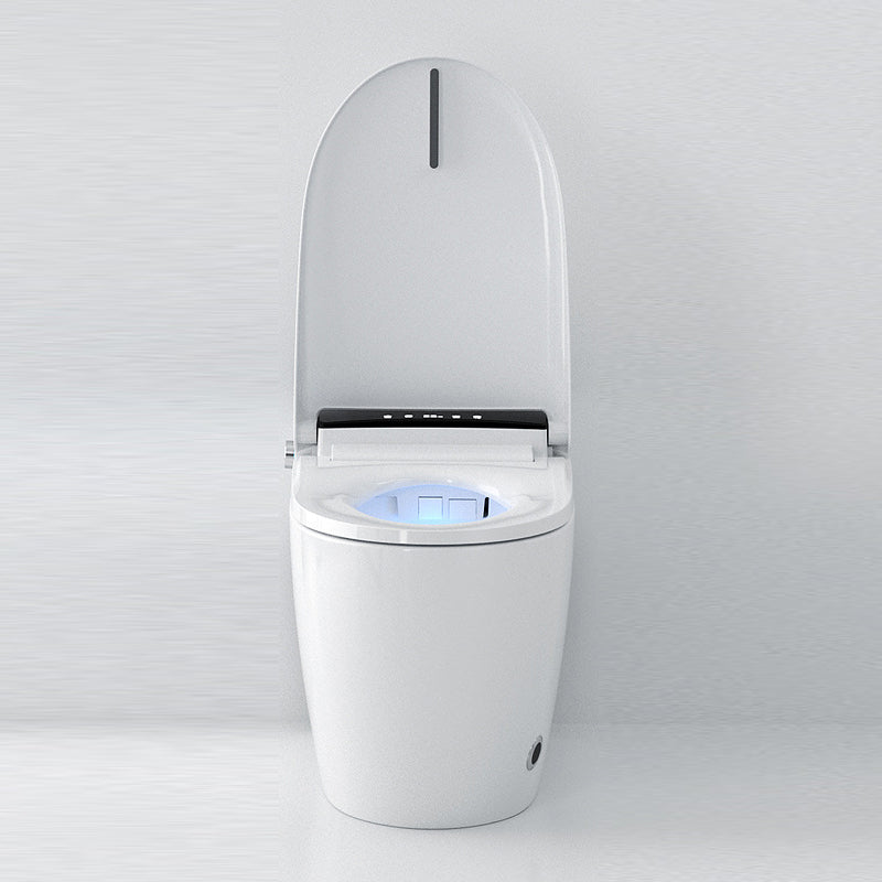 Modern ABS Toilet Bowl One Piece Toilet Floor Mounted Toilet Automatic Flip (Automatic Version) 16" Clearhalo 'Bathroom Remodel & Bathroom Fixtures' 'Home Improvement' 'home_improvement' 'home_improvement_toilets' 'Toilets & Bidets' 'Toilets' 7173970