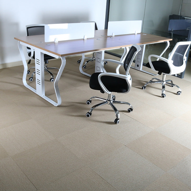 Indoor Carpet Tiles Square Pattern Multi Level Loop Peel and Stick Carpet Tiles Beige Clearhalo 'Carpet Tiles & Carpet Squares' 'carpet_tiles_carpet_squares' 'Flooring 'Home Improvement' 'home_improvement' 'home_improvement_carpet_tiles_carpet_squares' Walls and Ceiling' 7182220