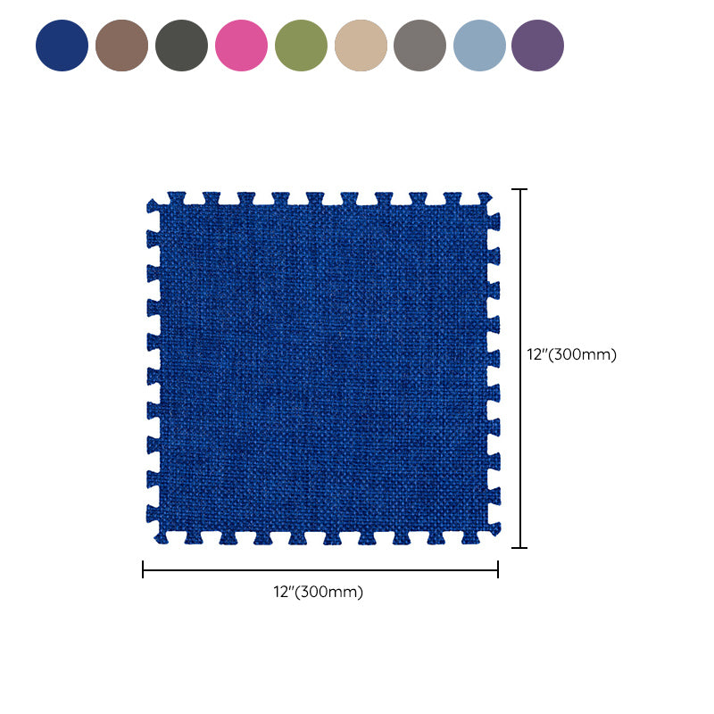 Interlocking Carpet Tiles Foam Solid Color Indoor Carpet Tiles Clearhalo