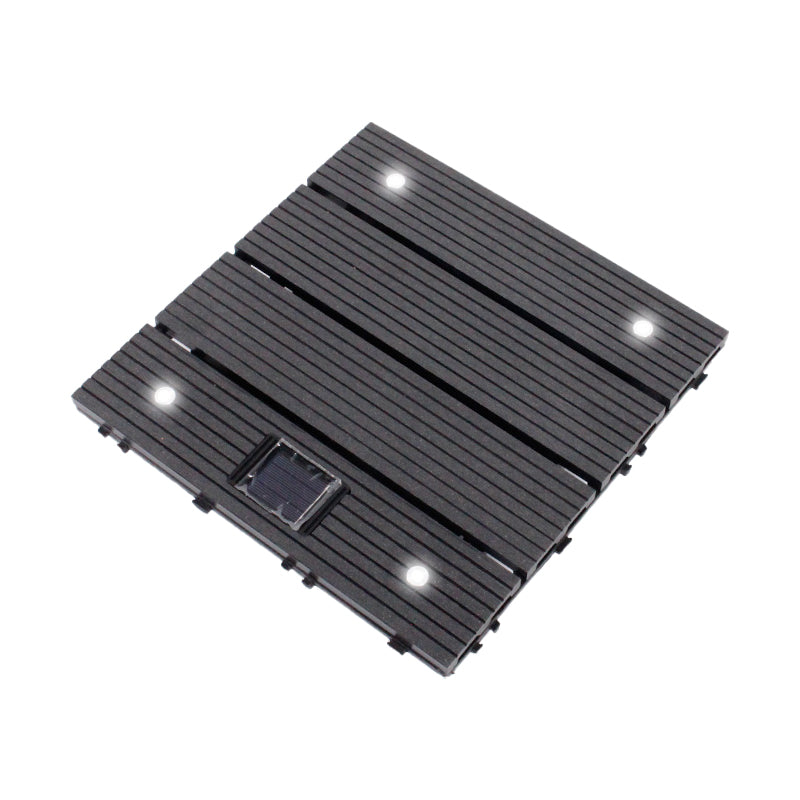 Striped Pattern Patio Flooring Tiles Square Snapping Flooring Tiles Floor Board Black Straight Grain Clearhalo 'Home Improvement' 'home_improvement' 'home_improvement_outdoor_deck_tiles_planks' 'Outdoor Deck Tiles & Planks' 'Outdoor Flooring & Tile' 'Outdoor Remodel' 'outdoor_deck_tiles_planks' 7195744