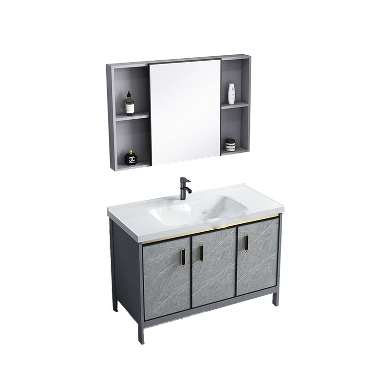 Bathroom Vanity Set Drawers Rectangular Sink Mirror Vanity Sink with Faucet Vanity & Faucet & Mirror Cabinet Clearhalo 'Bathroom Remodel & Bathroom Fixtures' 'Bathroom Vanities' 'bathroom_vanities' 'Home Improvement' 'home_improvement' 'home_improvement_bathroom_vanities' 7198774